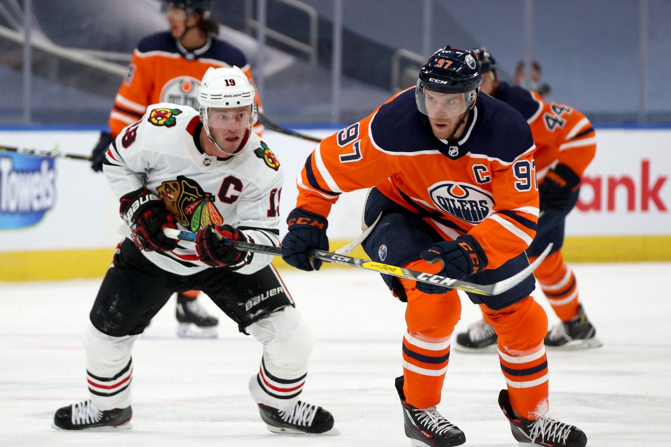 Chicago Blackhawks v Edmonton Oilers - Game One