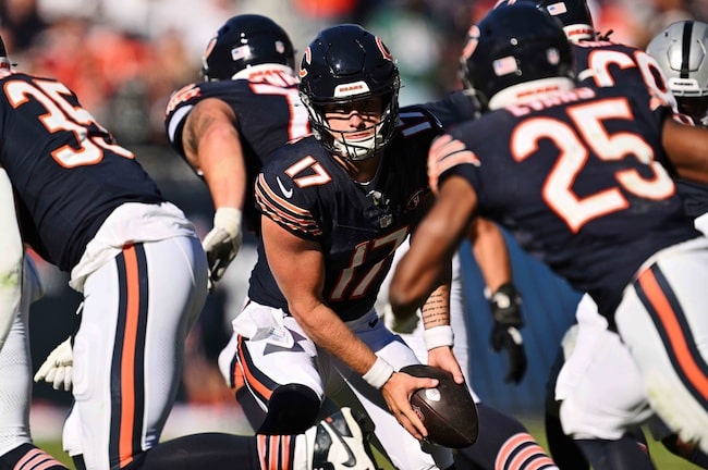 Chicago Bears quarterback Tyson Bagent
