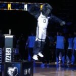 Memphis Grizzlies mascot Grizz performs prior to the game