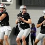 The Ohio State quarterback battle took center stage on Student Appreciation Day. When it was all done, nobody separated himself.