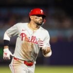 Nick Castellanos is showing improved plate discipline early in the 2025 season.