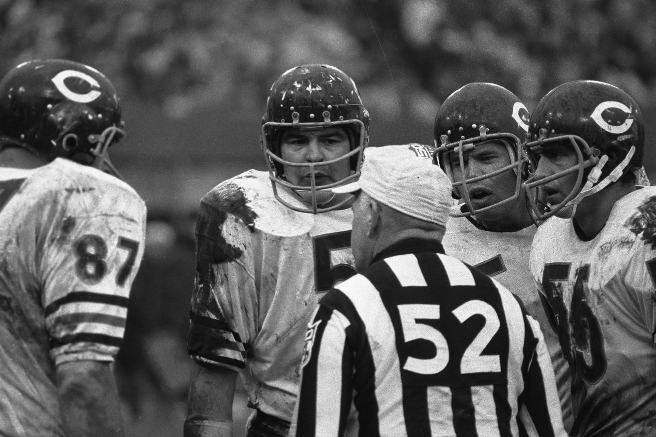 Dick Butkus and Others Argue With Referee