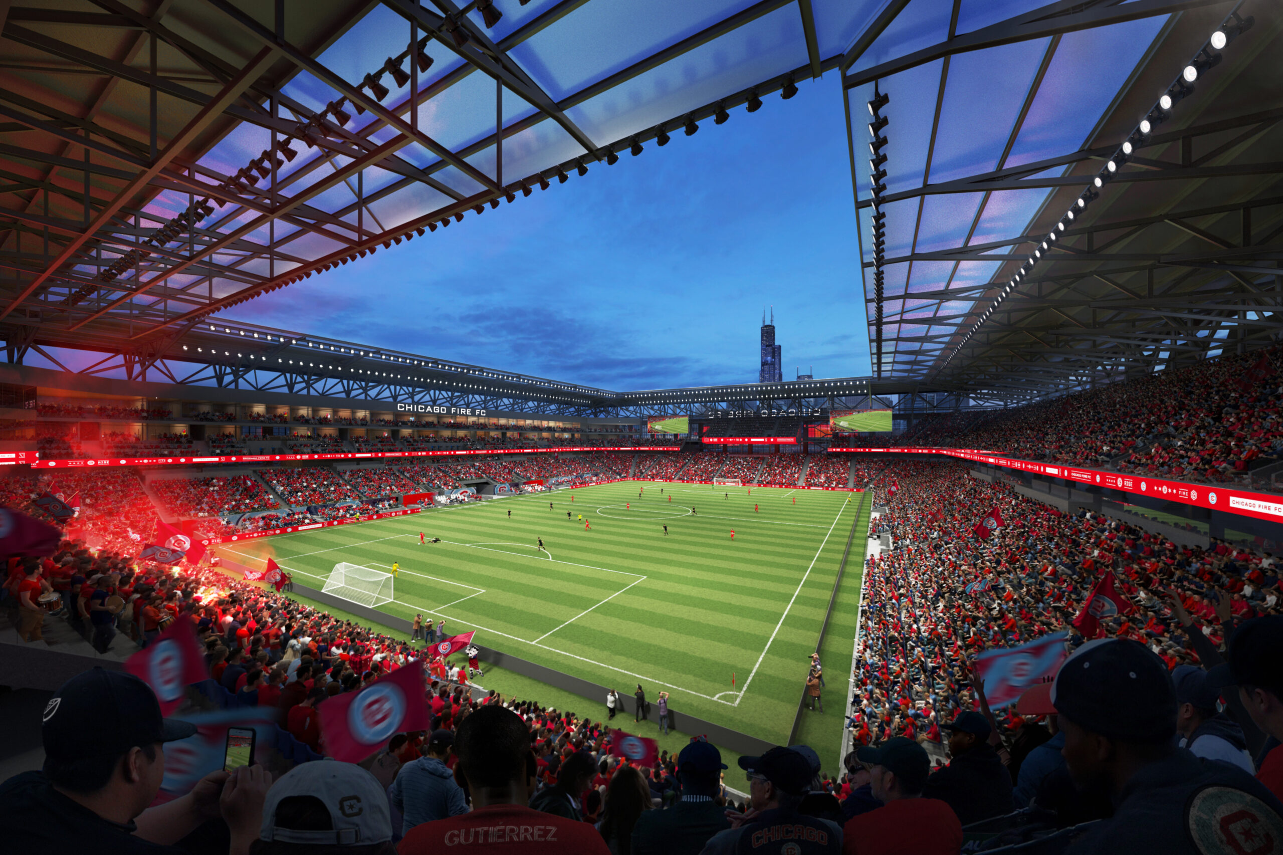 An artist's rendering shows the interior of the proposed Fire...