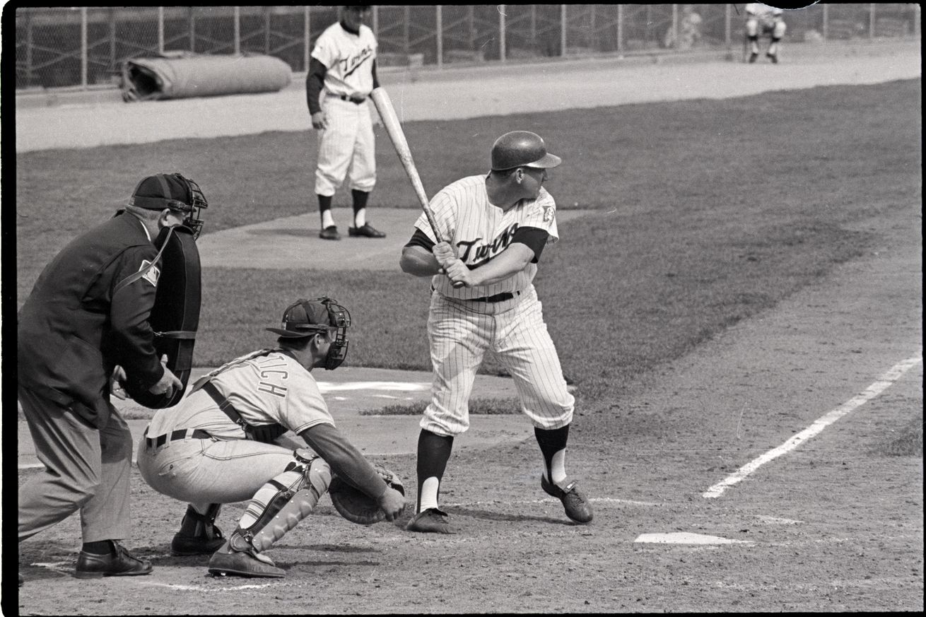 Action Shot Of Harmon Killebrew Batting
