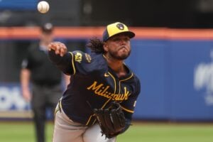 Freddy Peralta is the first MLB pitcher to notch 15 wins in 2025.