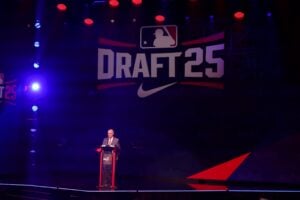 Rob Manfred opened the 2025 MLB Draft on Sunday.