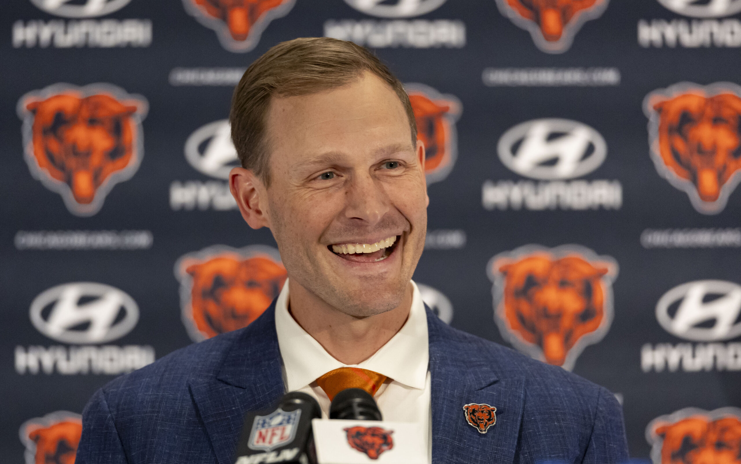 New Bears coach Ben Johnson speaks after being introduced on...