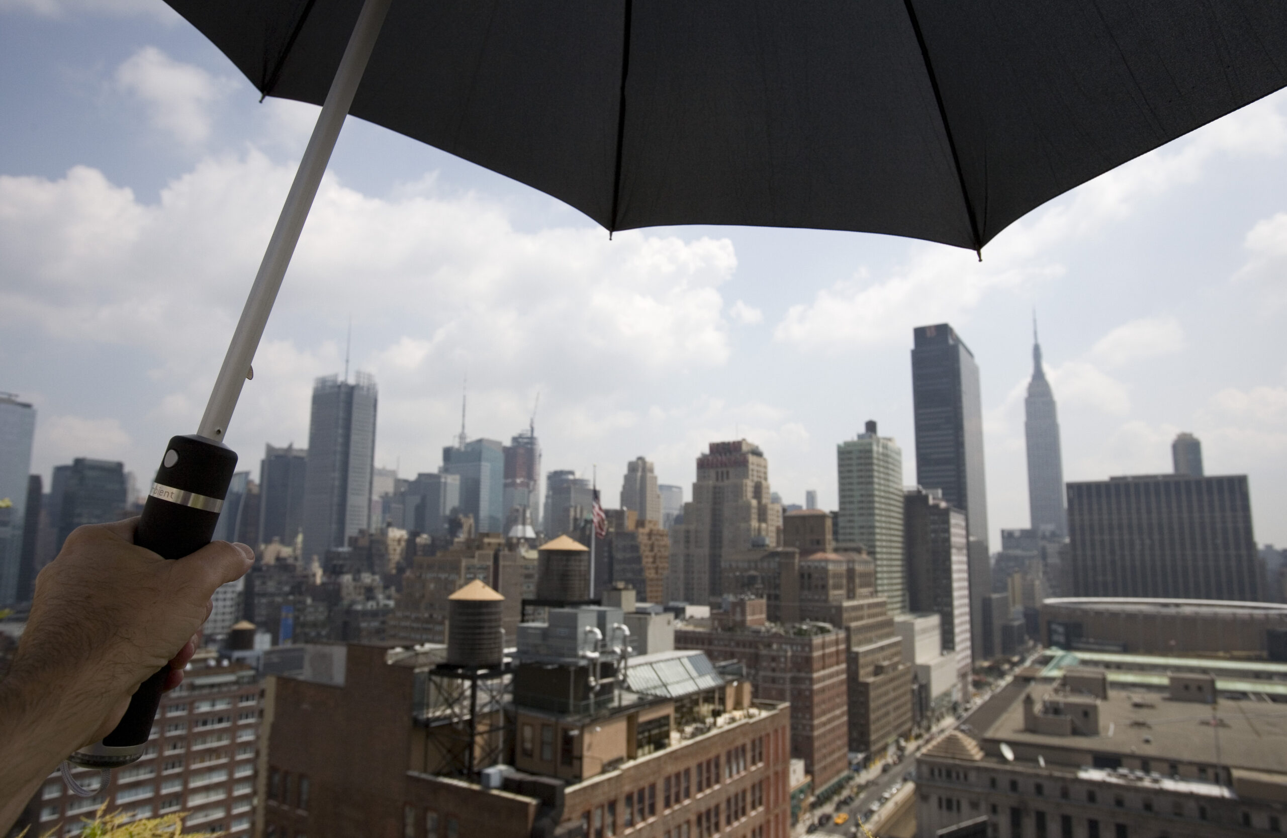 The Ambient Umbrella is shown in New York on Aug....
