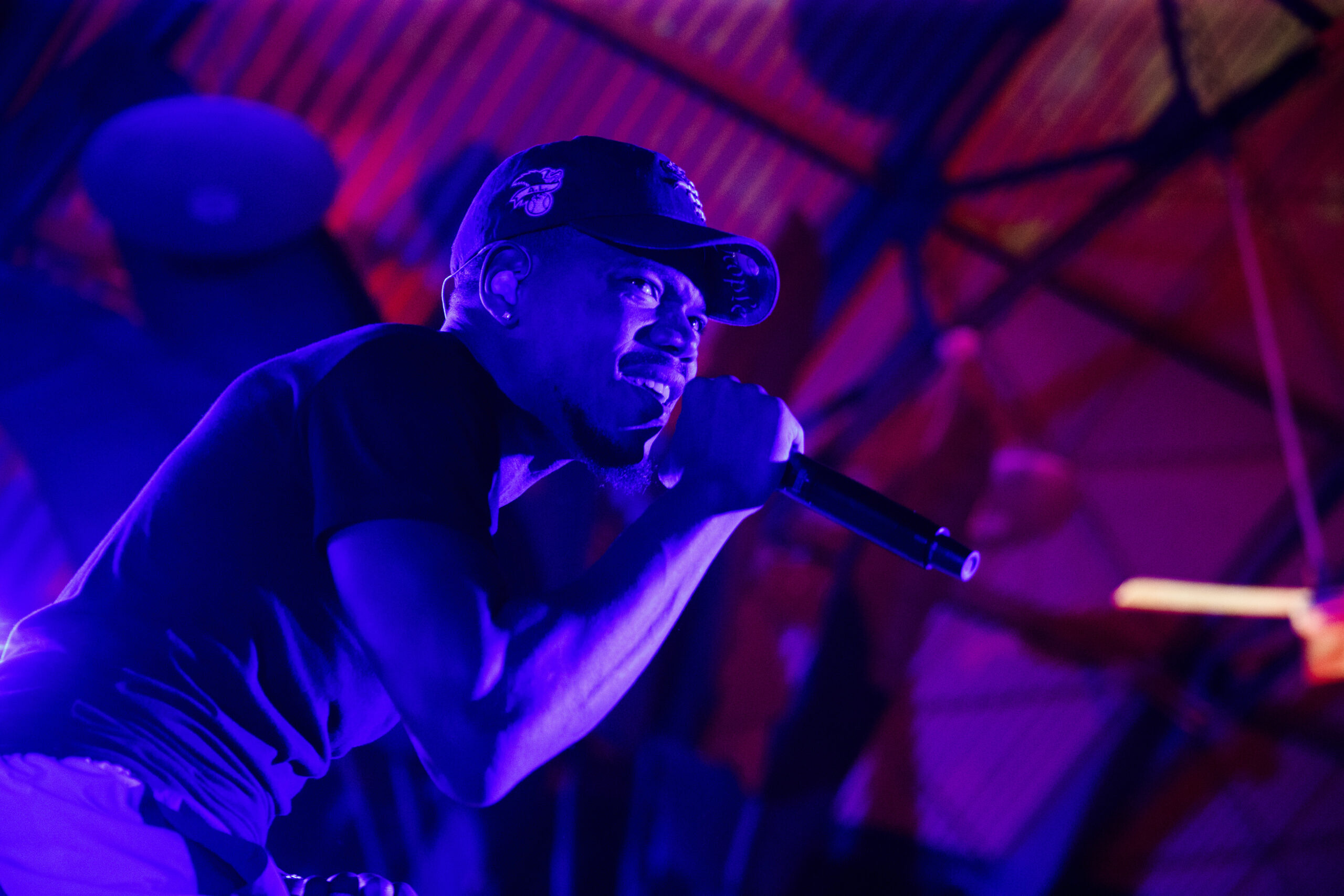 Chance the Rapper performs during his album release party for...