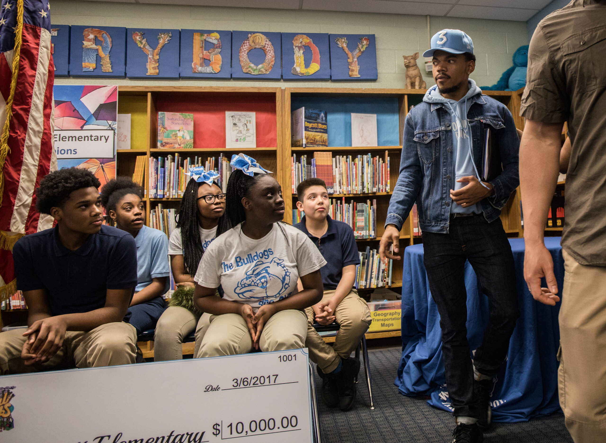 Chance the Rapper holds a press conference at Westcott Elementary...