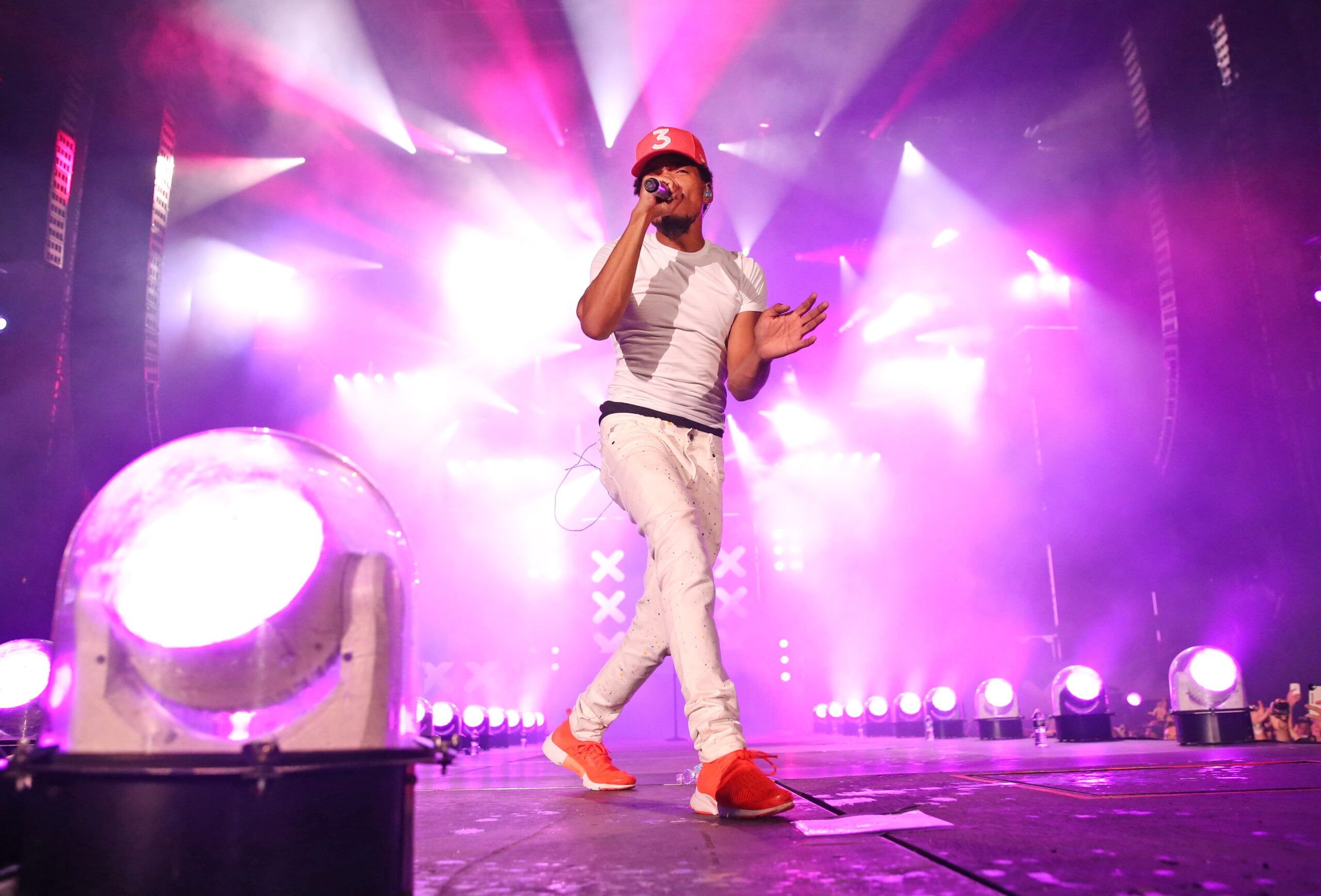 Chance the Rapper performs during his own Magnificent Coloring Book...