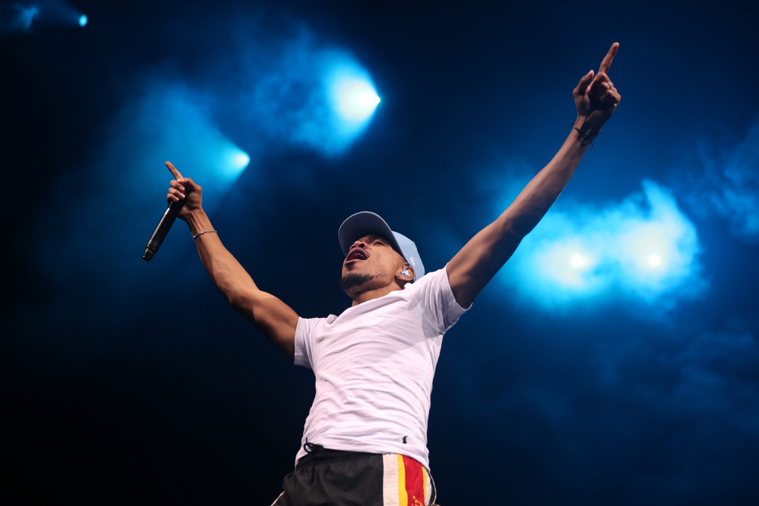 Chance the Rapper performs at the United Center in Chicago...