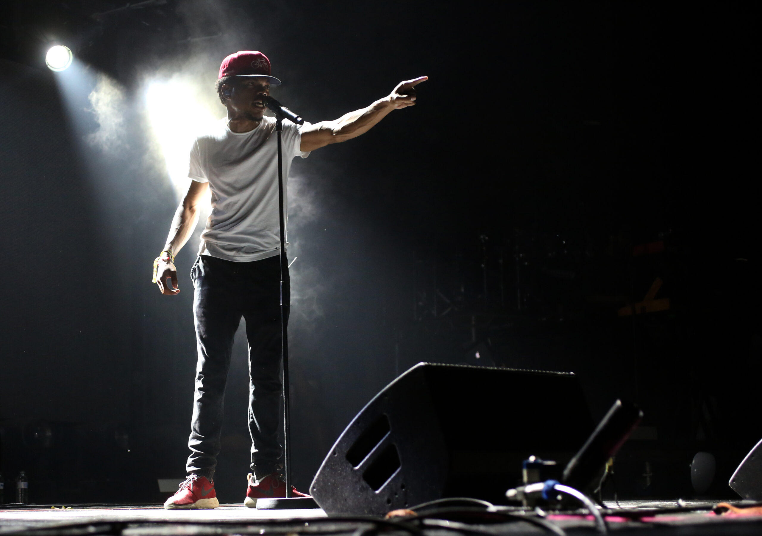 Chance the Rapper takes the stage, Aug. 3, 2014, during...