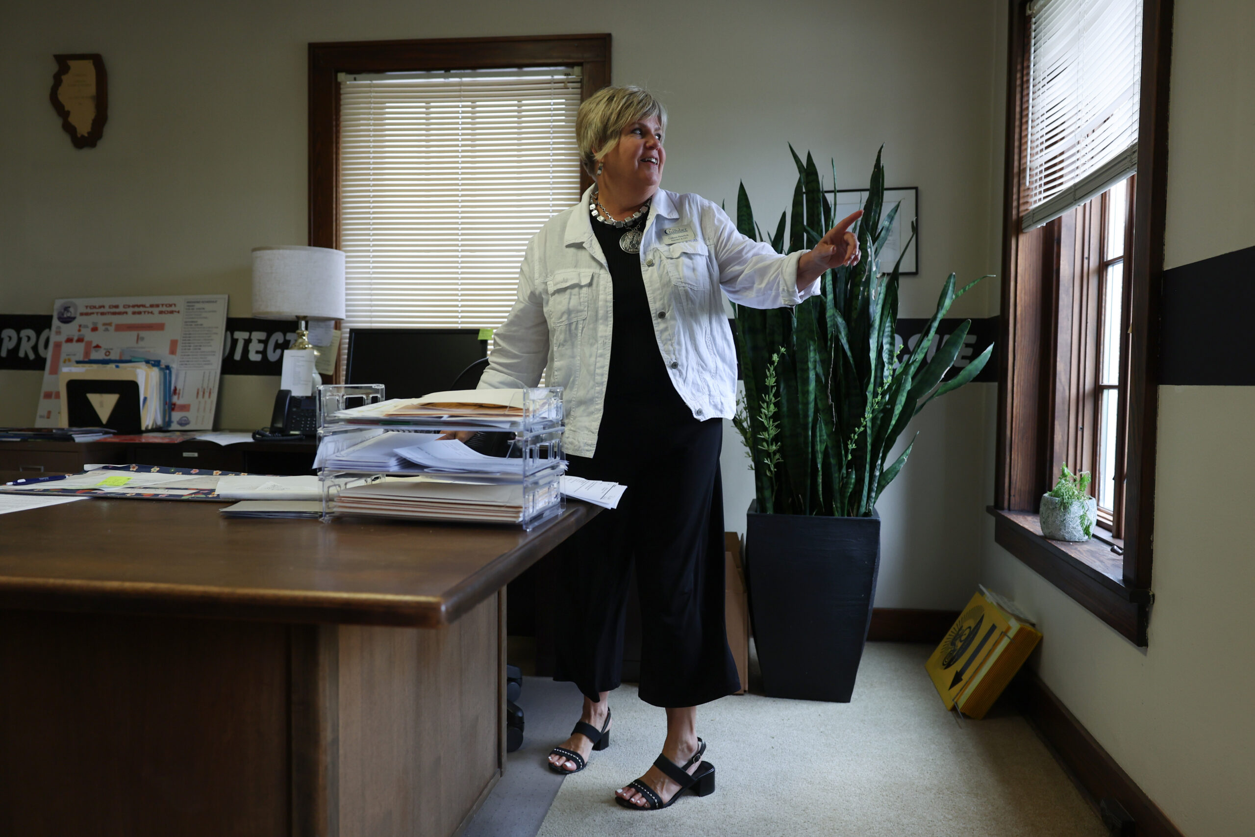 Charleston Area Chamber of Commerce President Colleen Peterlich in her...
