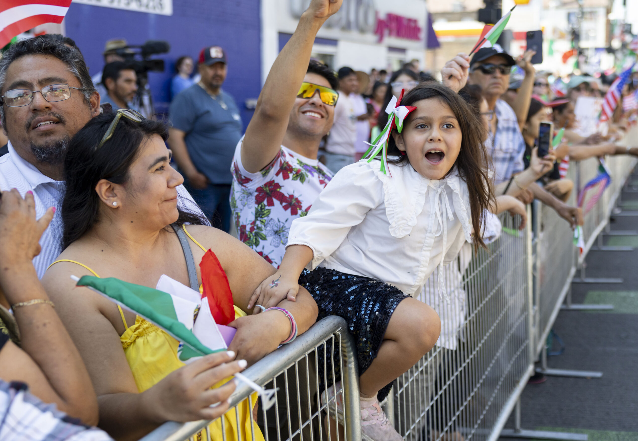 Elizabeth Rivera, 9, watches the annual 26th Street Mexican Independence...