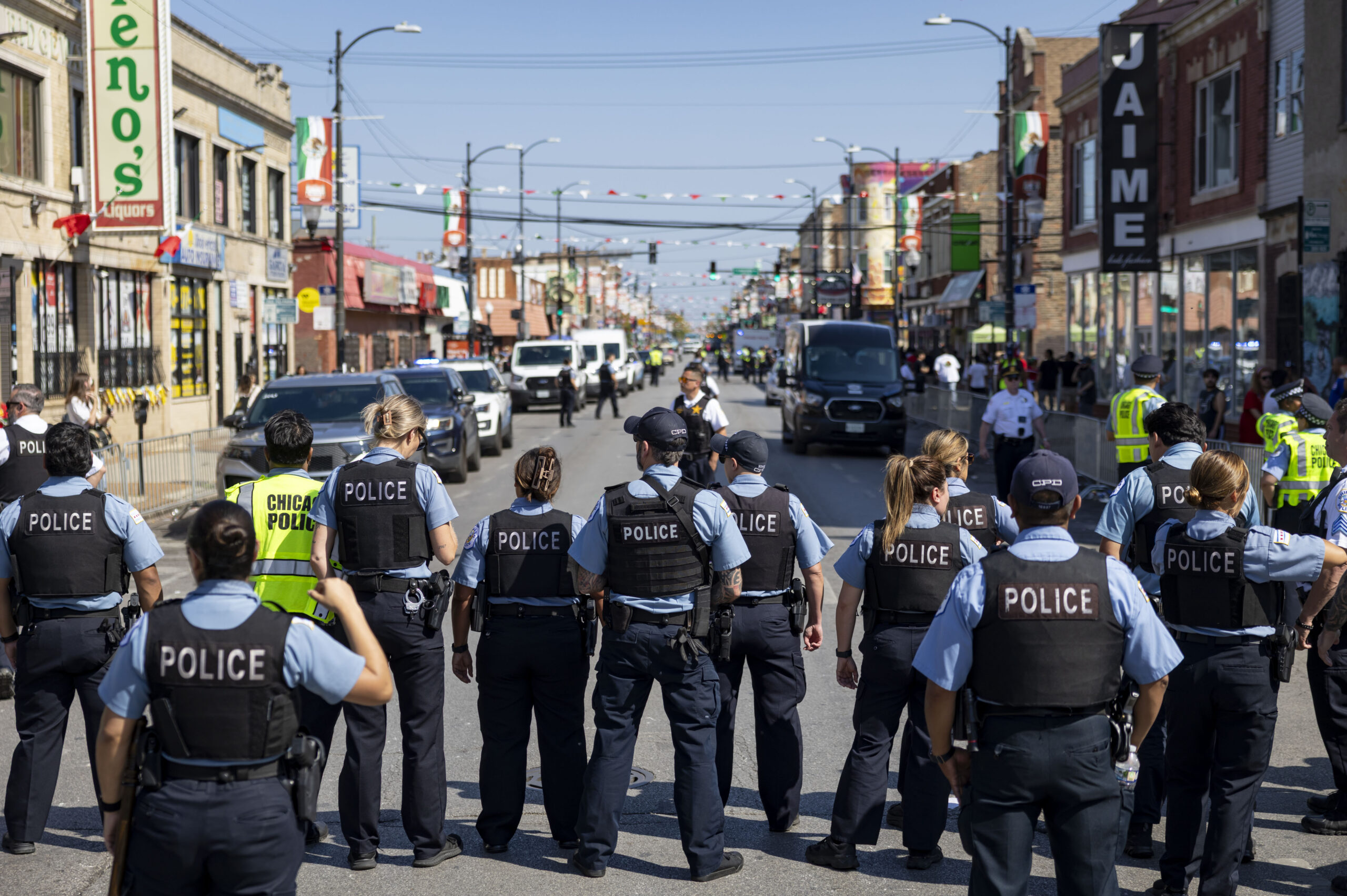 Chicago police close the street after the annual 26th Street...