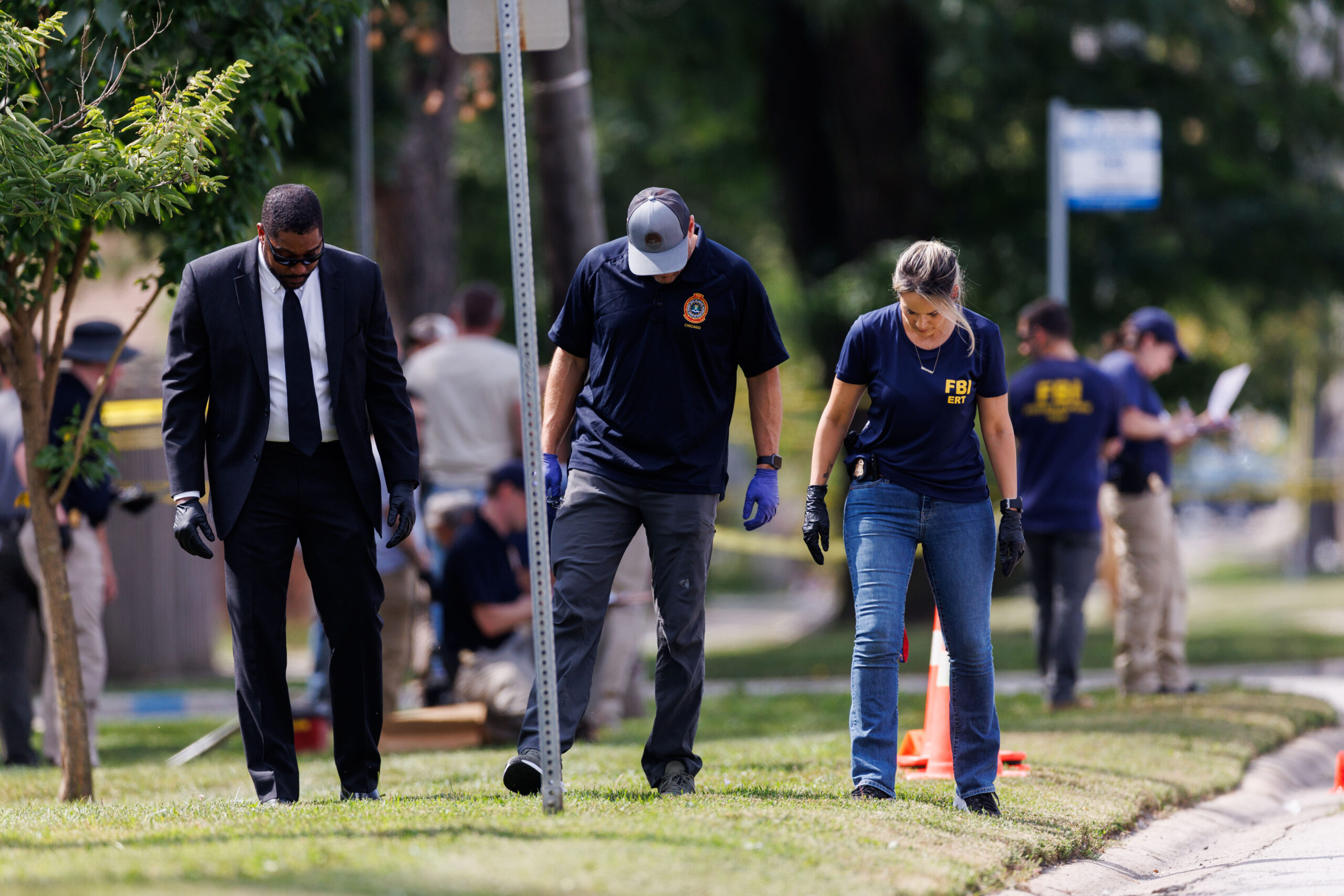 Members of the Federal Bureau of Investigation and other law...