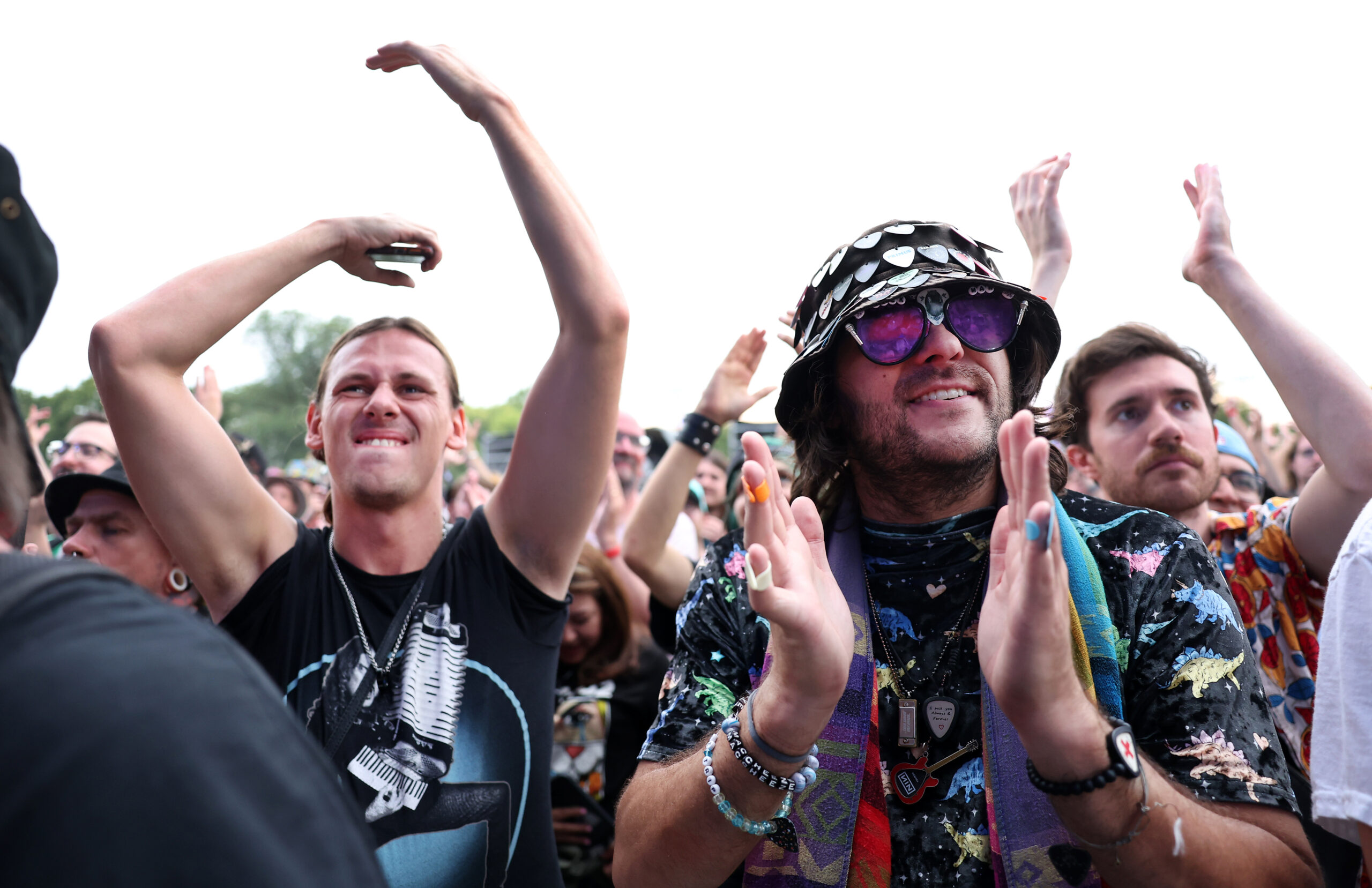 Fans enjoy a performance by Sparks at Riot Fest in...