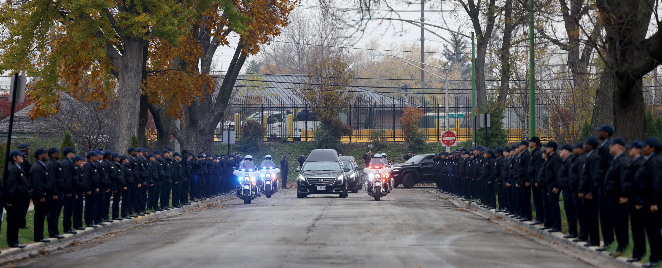 The funeral procession for slain Chicago police Officer Enrique Martínez...