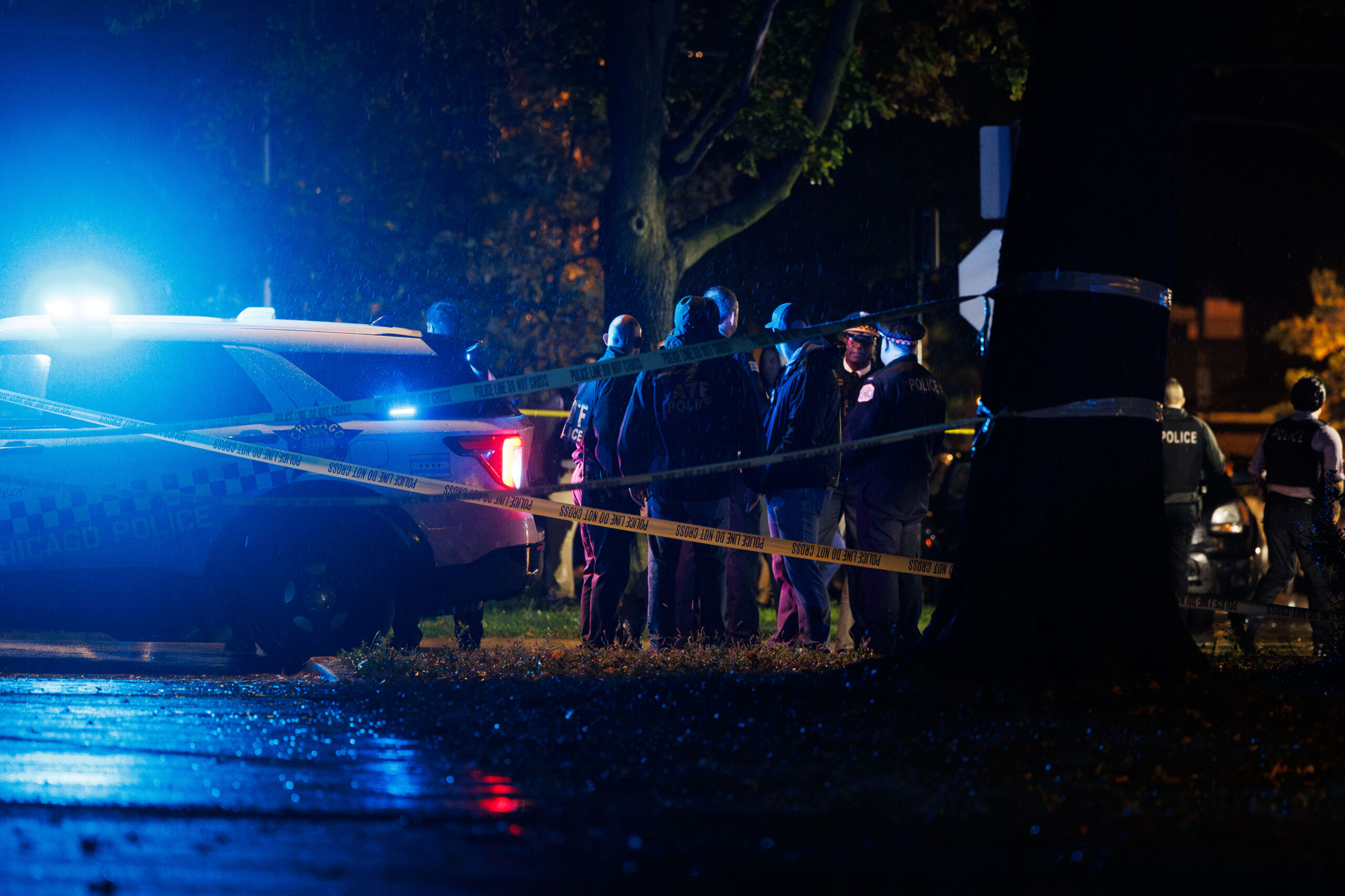 Police work at the scene where Officer Enrique Martínez, 26,...