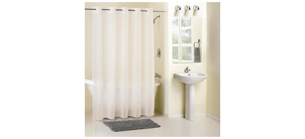 Hookless Full Length 2-in-1 Chlorine-Free PEVA Shower Curtain with Flex-On Rings