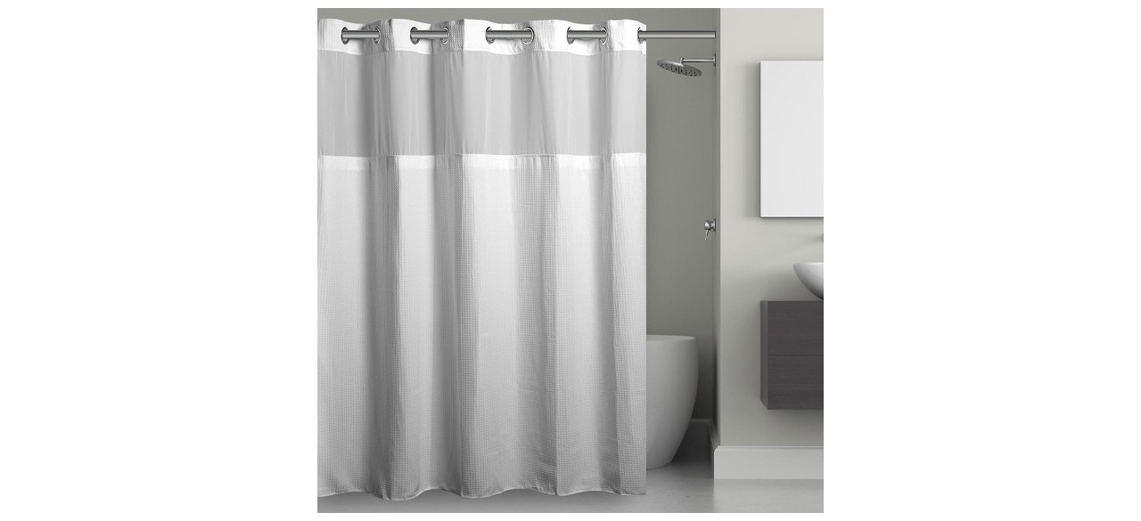 Hookless It's A Snap! Waffle Shower Curtain