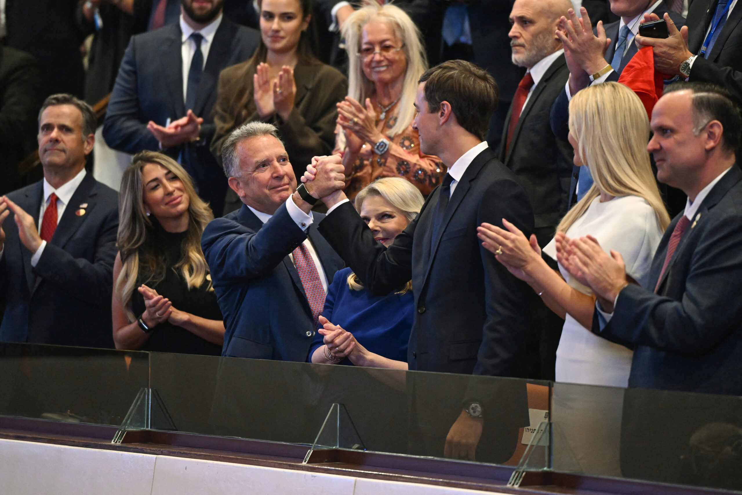 U.S. Special Envoy Steve Witkoff, left, and Jared Kushner, President...