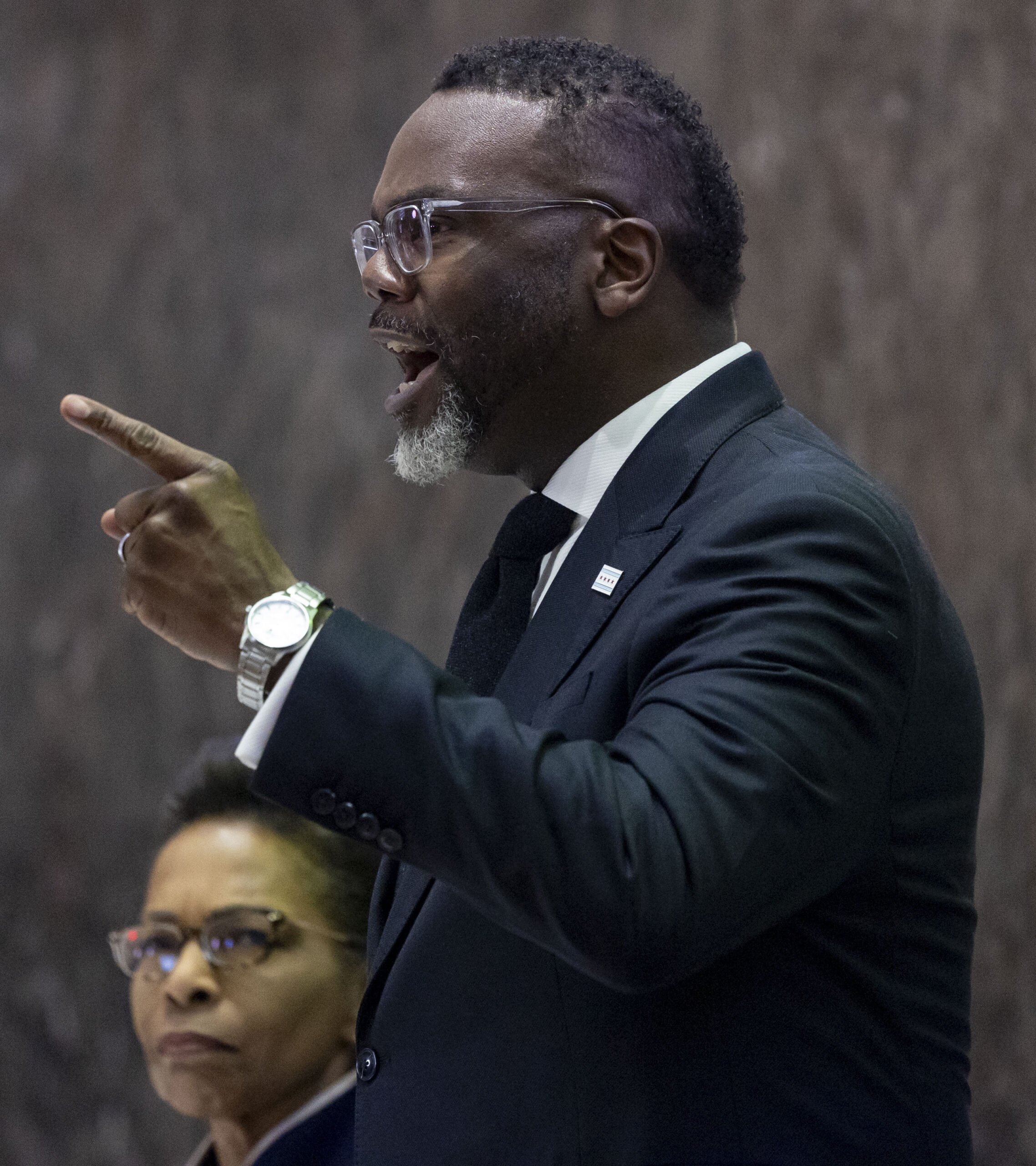 Mayor Brandon Johnson delivers his budget address to the City...