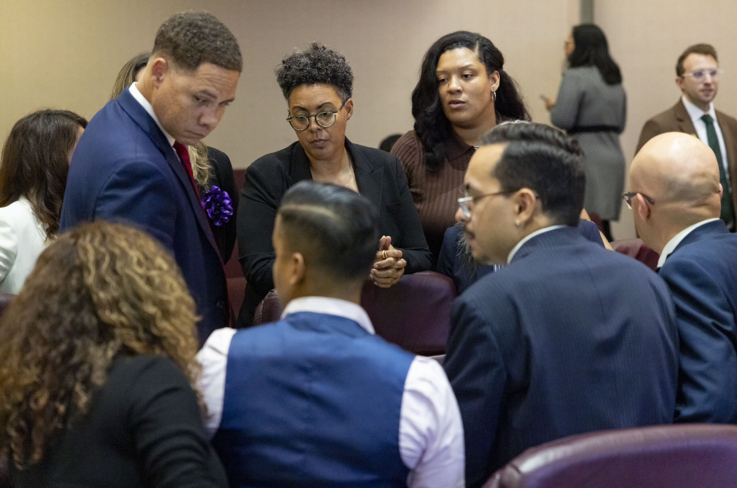 Progressive Caucus members gather Oct. 16, 2025, in City Council...