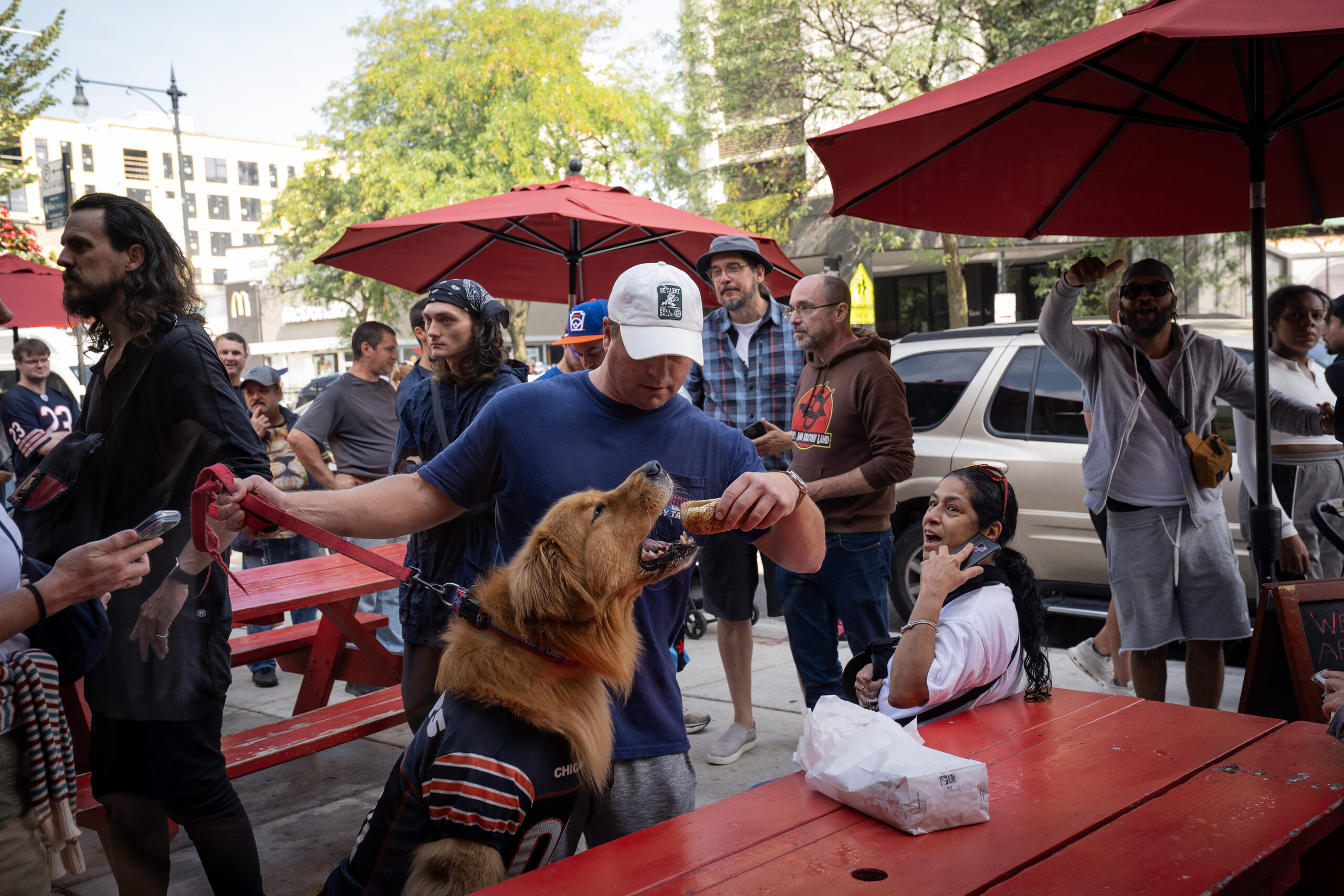 Davin Strouse awards his dog Clark with a free hot...