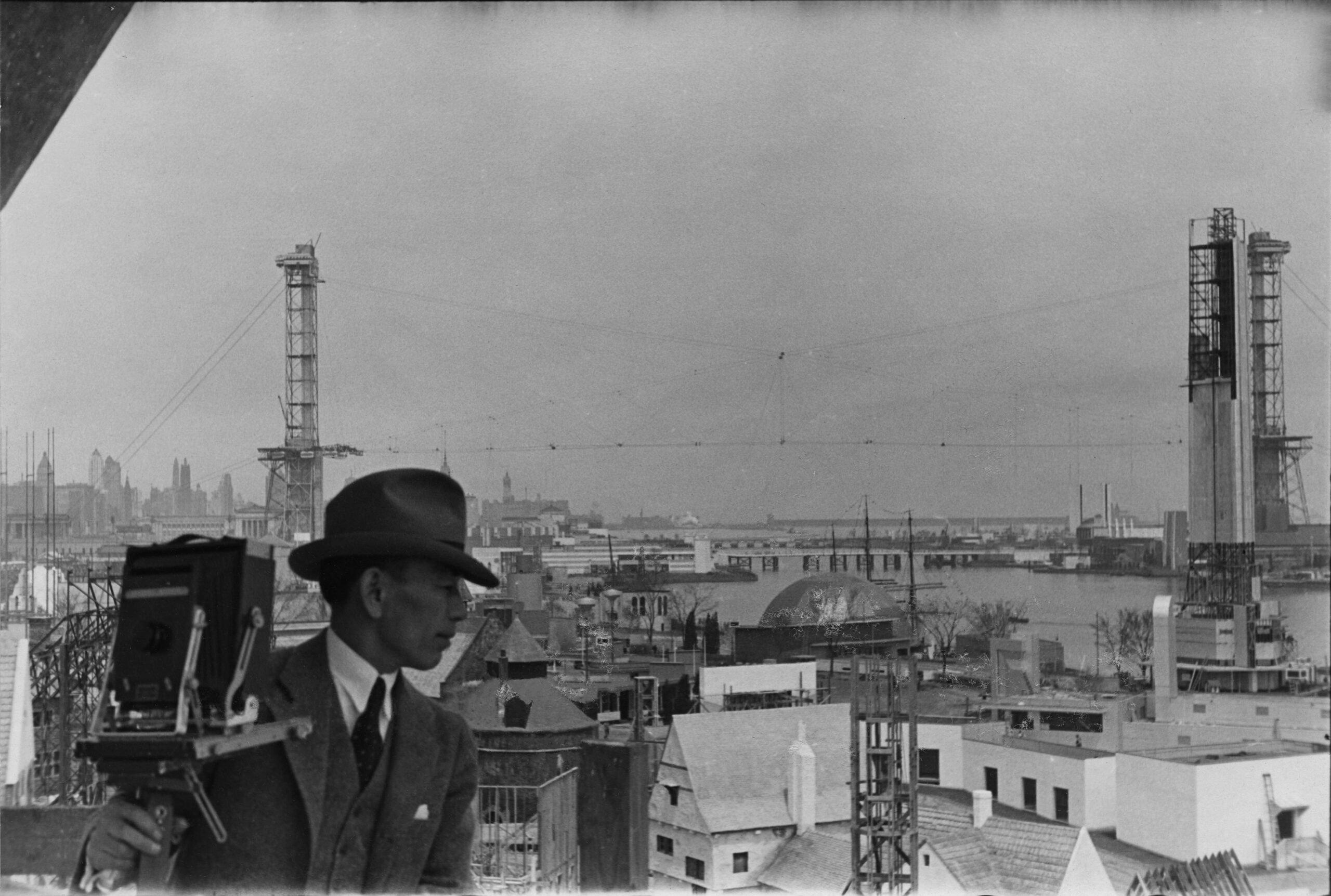 An anonymous photographer captured Jun Fujita overlooking the grounds of...