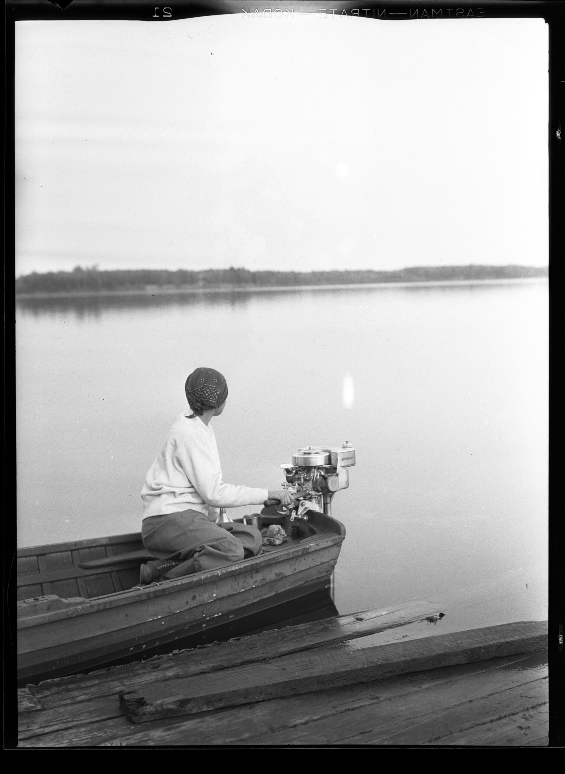 Florence Carr on Manitowish Lake in Wisconsin in 1930, a...