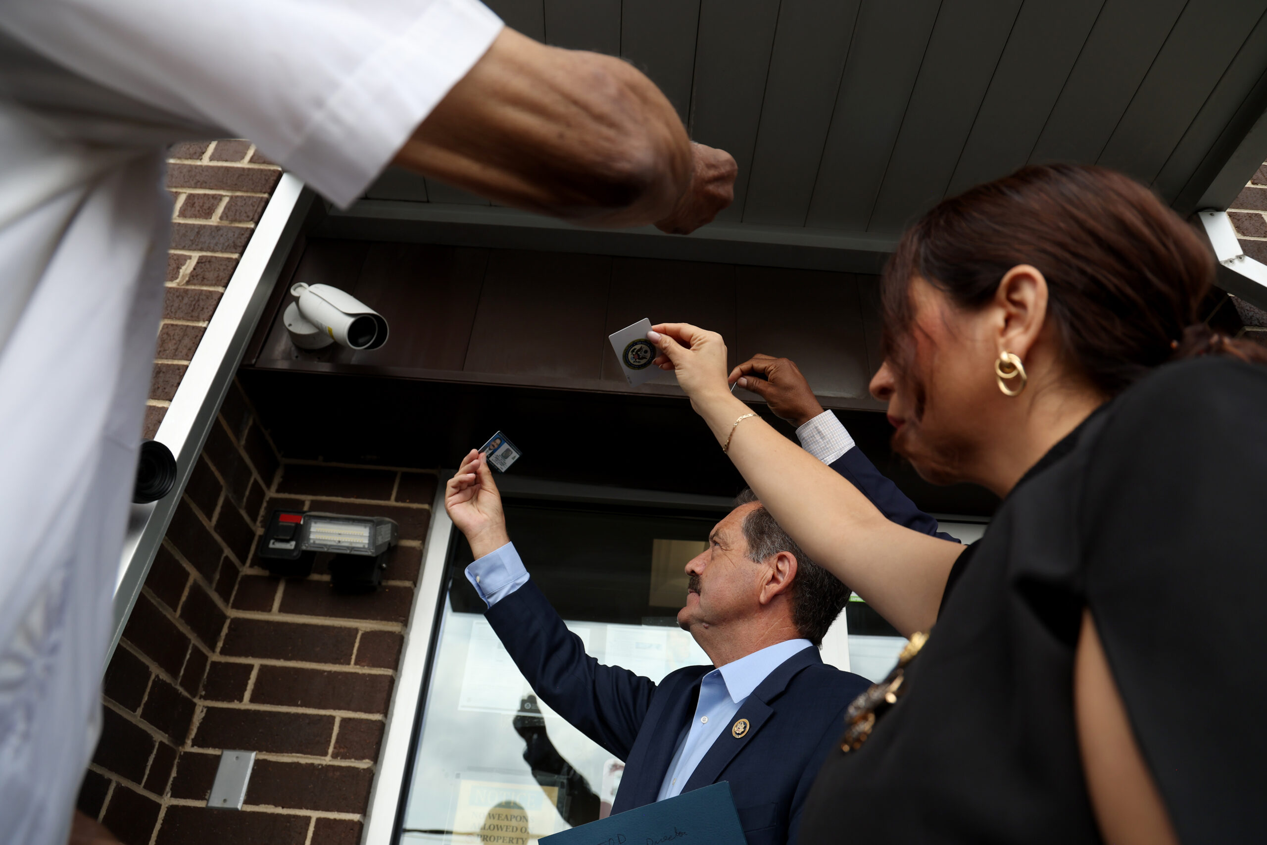 Illinois U.S. Reps. Danny Davis, from left, Jesus “Chuy