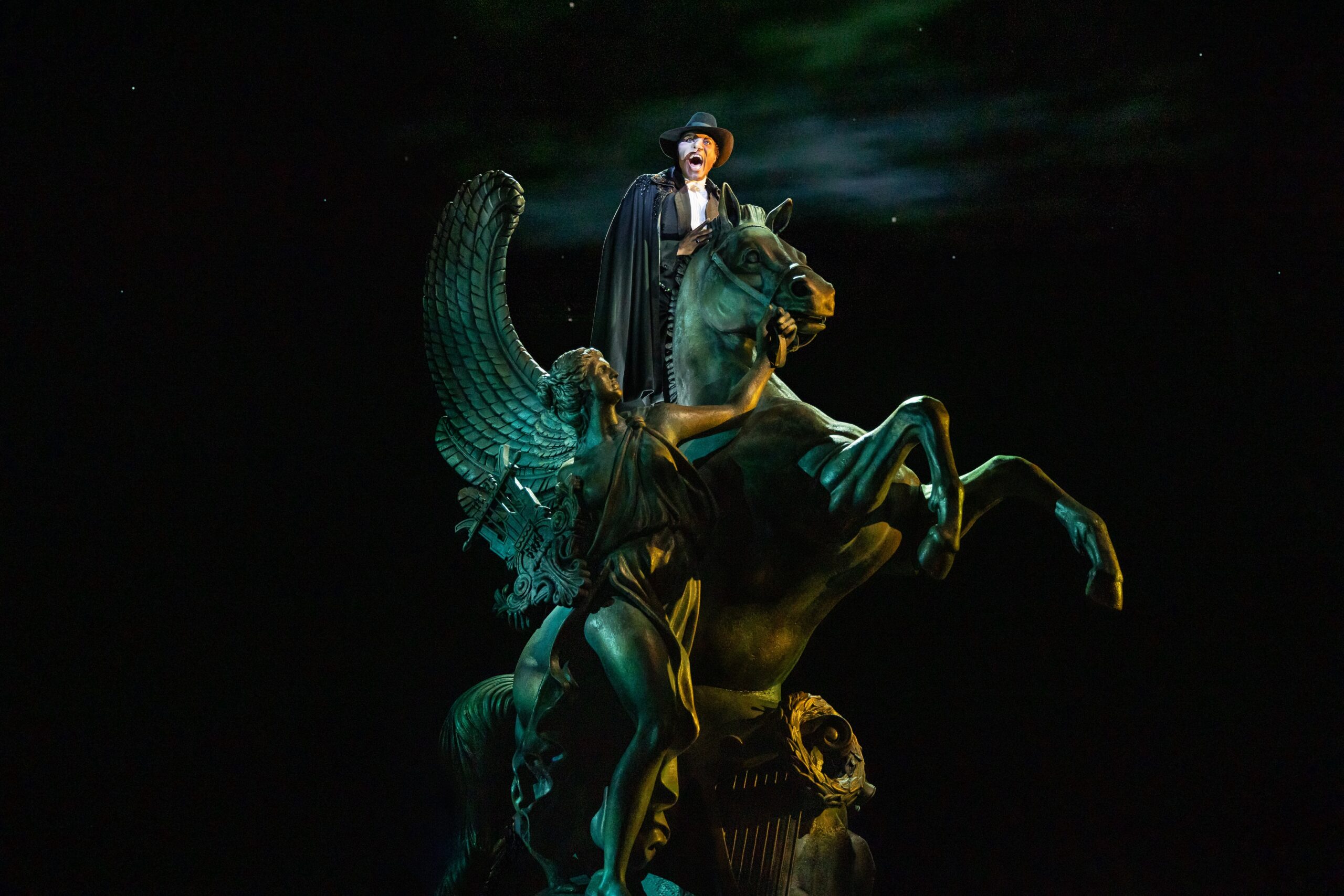 Isaiah Bailey as The Phantom in the national tour of...