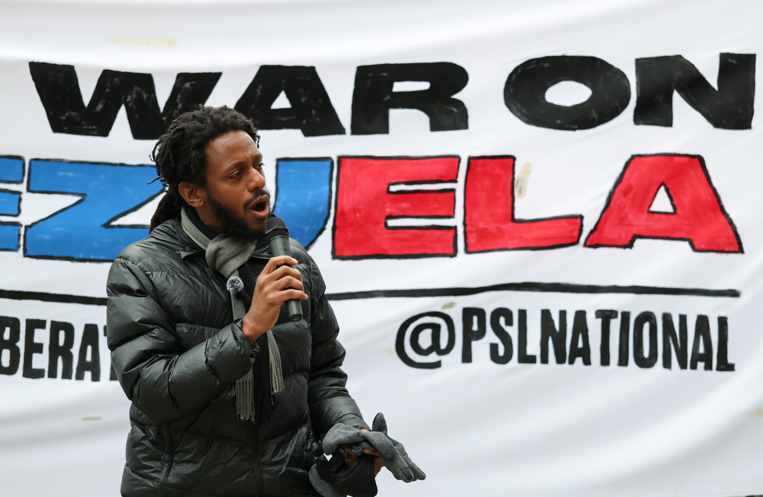 State Sen. Mike Simmons, 7th District, speaks during a demonstration...