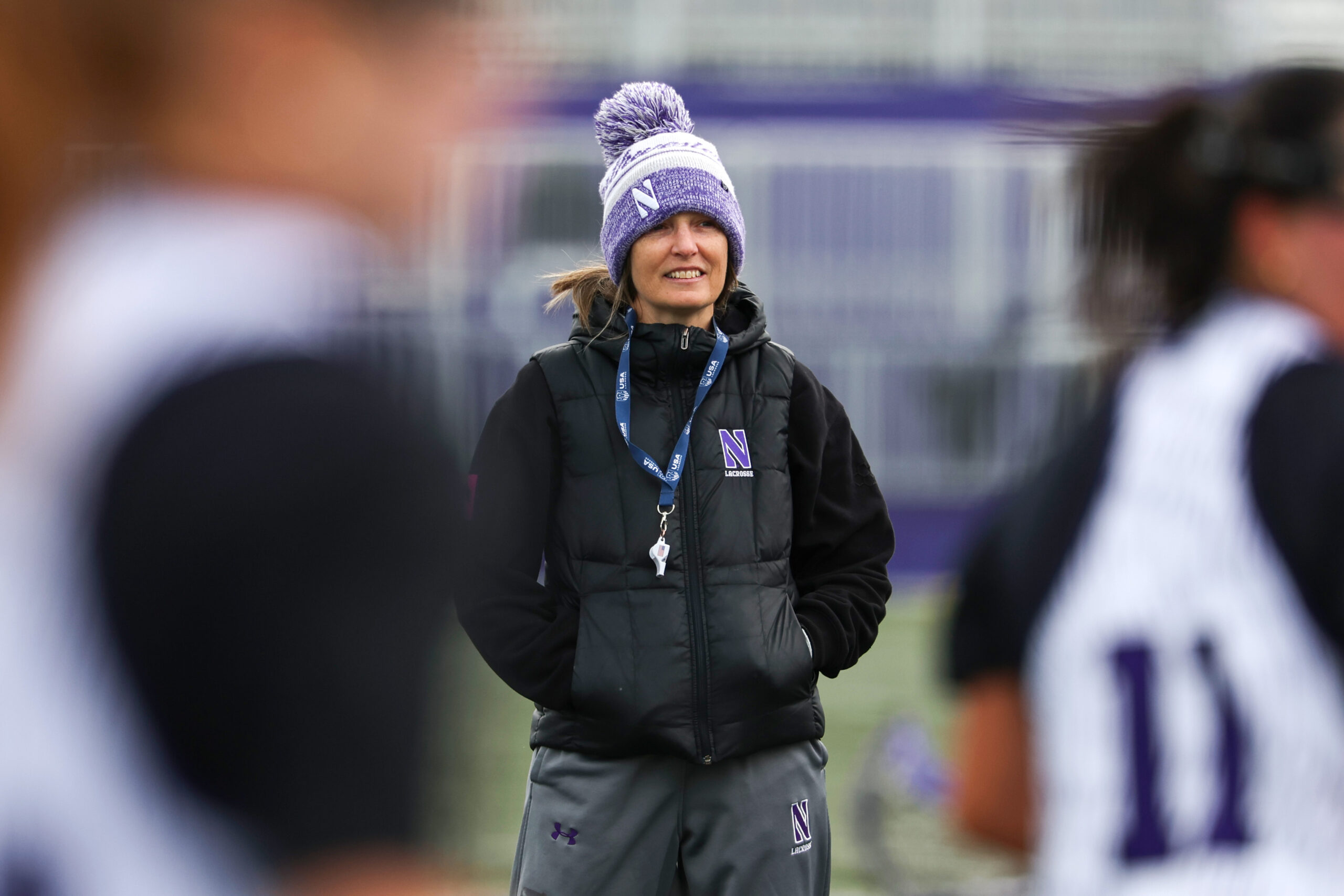 Kelly Amonte Hiller, head coach of the womenâs lacrosse team...