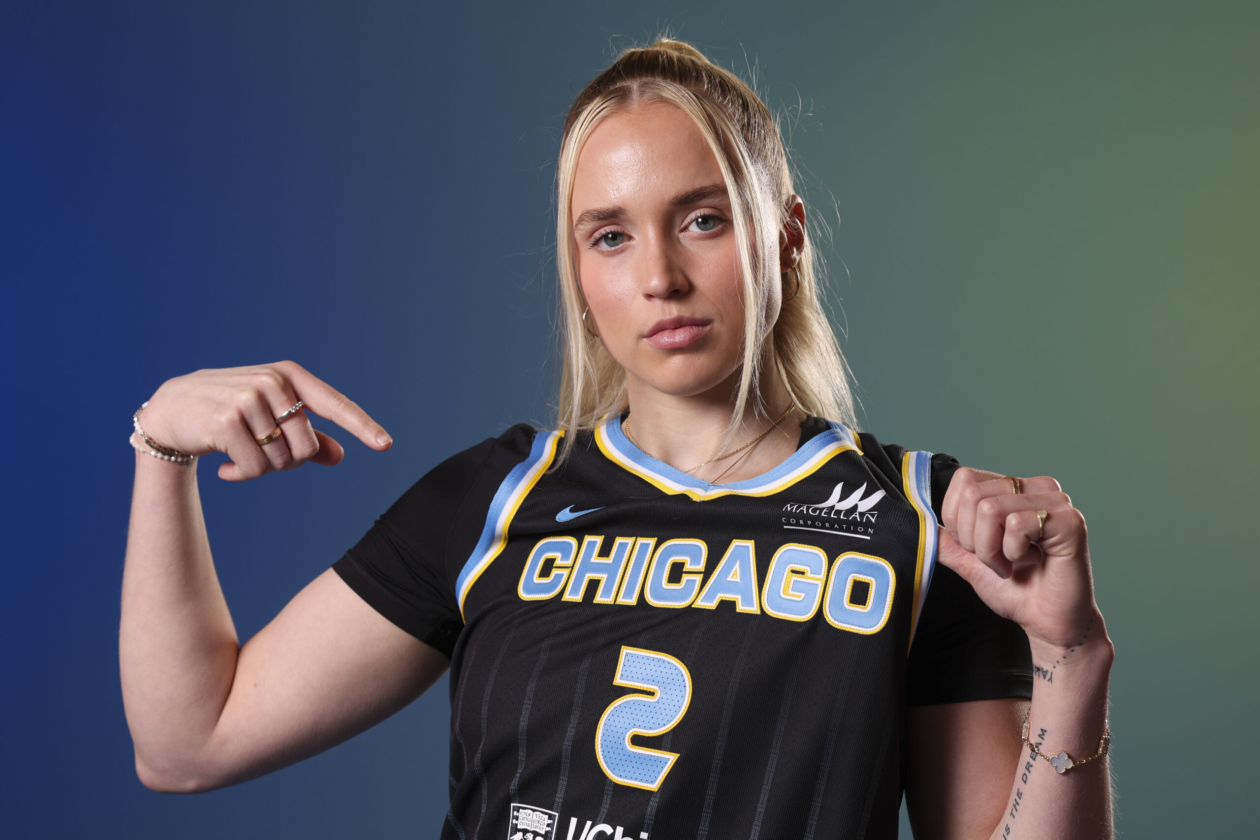 Sky guard Hailey Van Lith at media day Monday, May...