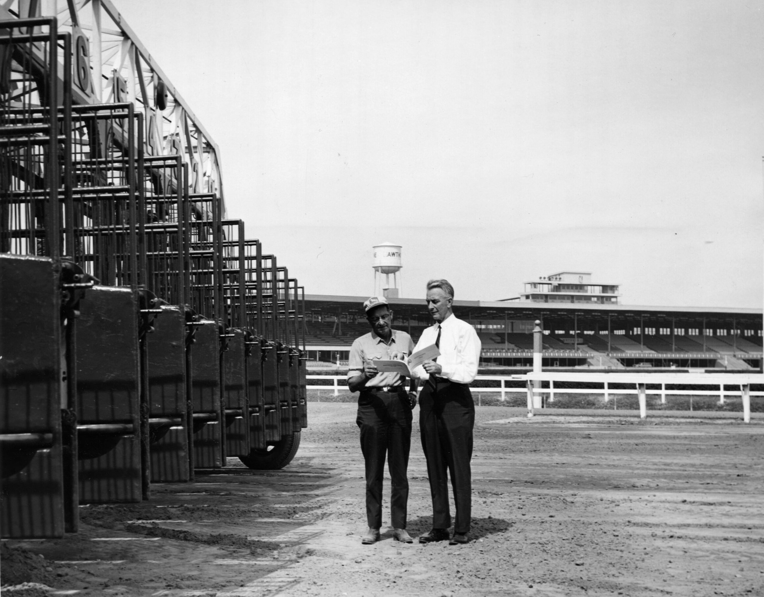 Track superintendent "Chuck" Miller, left, and Managing Director Robert F....