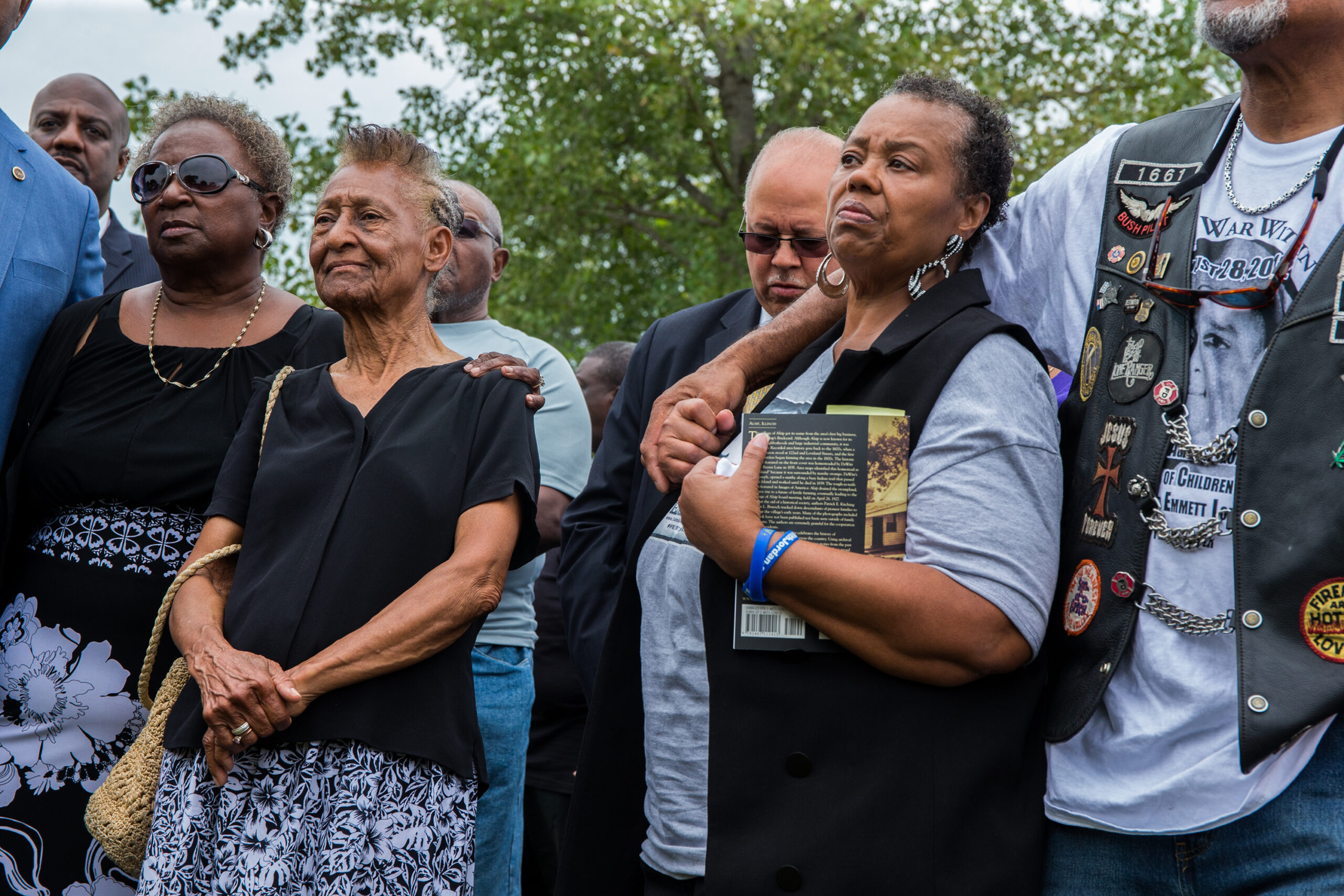 The family of Emmett Till gathers for a ceremony commemorating...