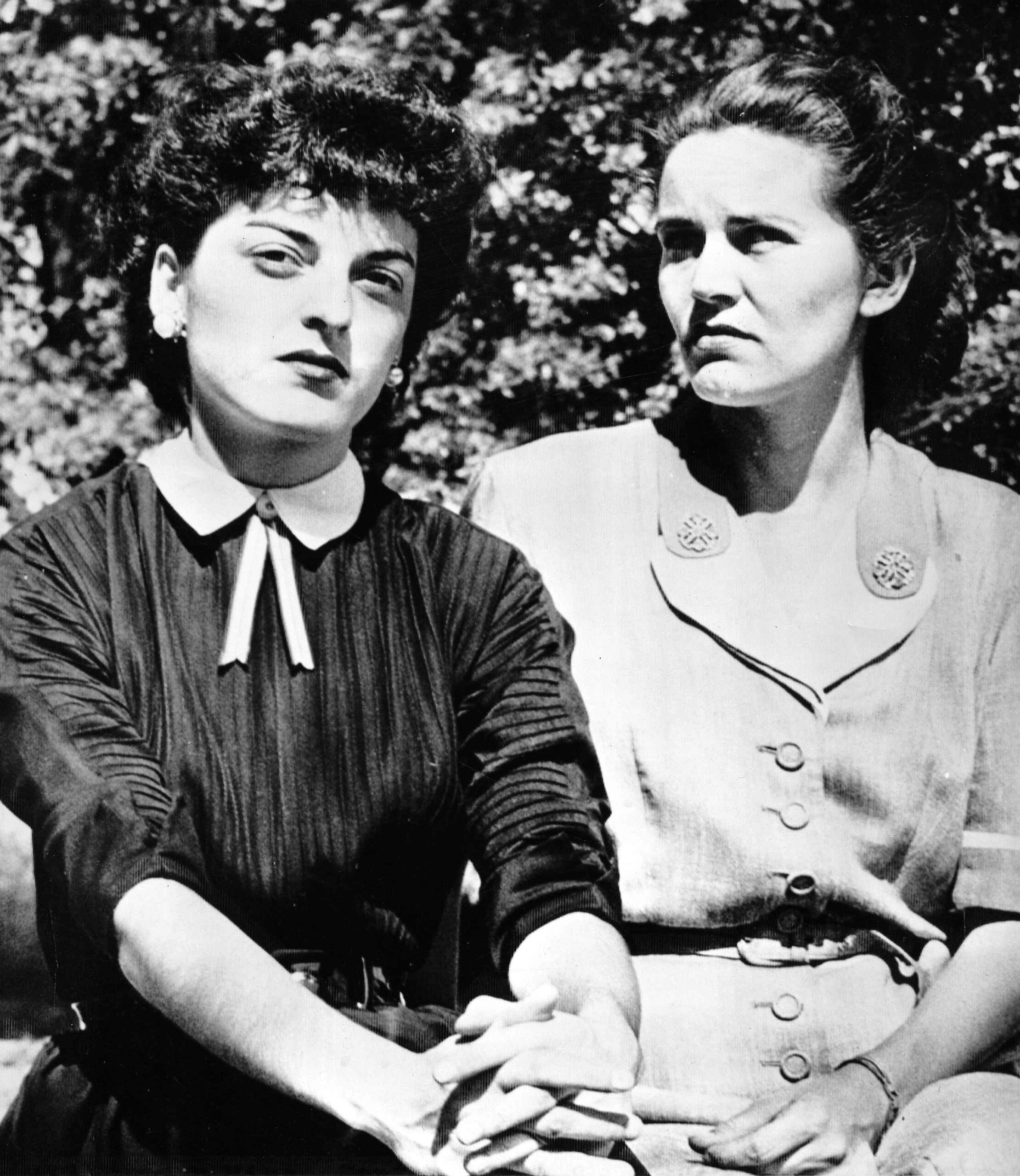 Carolyn Bryant, 21, left, wife of Roy Bryant, and her...