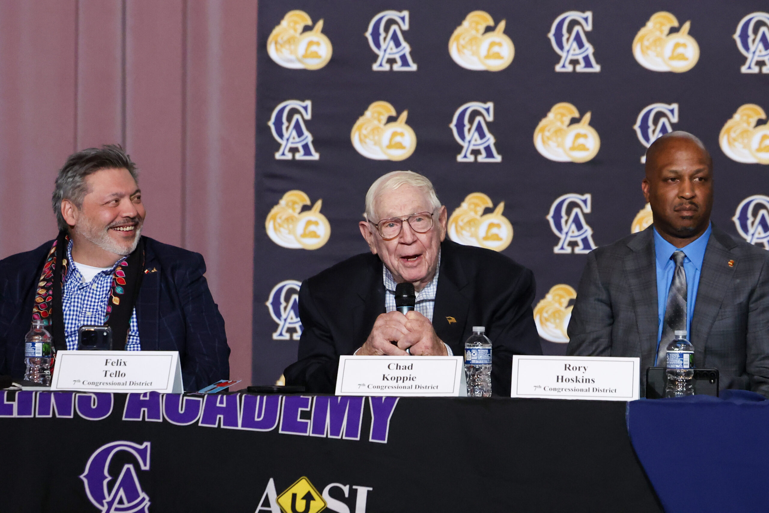 Candidates for Illinoisâ 7th Congressional District Feliz Tello, from left,...